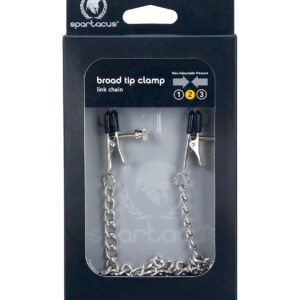 Spartacus Adjustable Broad Tip Nipple Clamps w/Link Chain