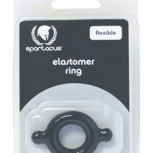 Spartacus Elastomer Cock Ring - Black
