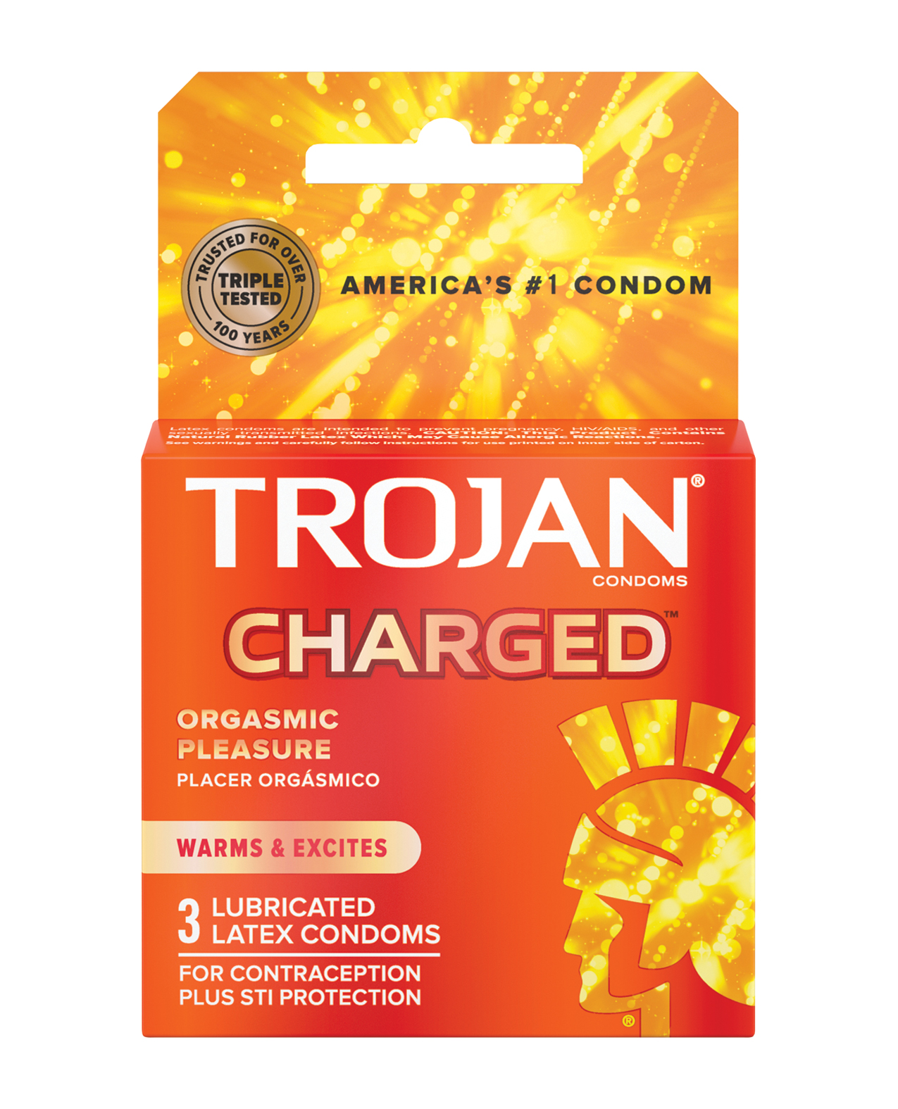 Trojan Intensified Charged Condoms - Box of 3