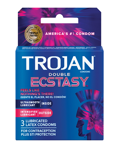 Trojan Double Ecstasy Condom - Box of 3