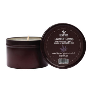 Earthly Body Suntouched Hemp Candle - 6 oz Round Tin Lavender