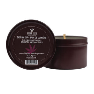 Earthly Body Suntouched Hemp Candle - 6 oz Round Tin Skinny Dip