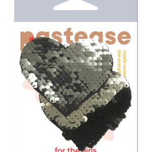 Pastease Premium Color Changing Flip Sequins Heart - Slate/Black O/S