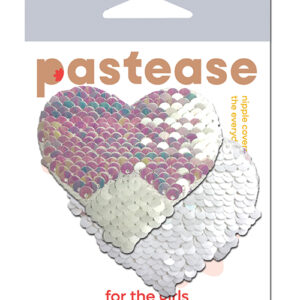 Pastease Premium Color Changing Flip Sequins Heart - Pearl/White O/S