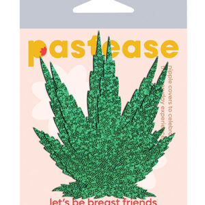 Pastease Premium Glitter Marijuana Leaf - Green O/S