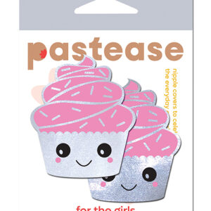Pastease Premium Cupcake Glittery Frosting Nipple Pastie - White O/S