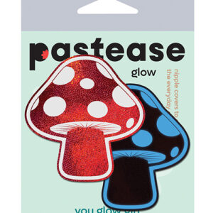 Pastease Premium Shiny Glow in the Dark Shroom - Red/White O/S