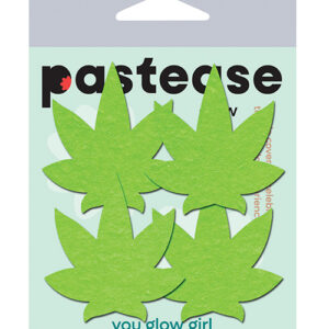 Pastease Premium Petites Leaf - Glow in the Dark Green O/S Pack of 2 Pair