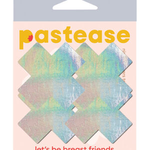 Pastease Premium Petites Holographic Plus X - Silver O/S Pack of 2 Pair