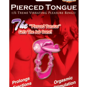 Pierced Tongue X-treme Vibrating Pleasure Ring - Magenta