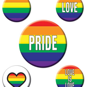 Rainbow Rainbow Party Buttons