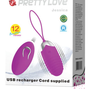 Pretty Love Jessica 12 Function Egg Vibrator - Fuchsia