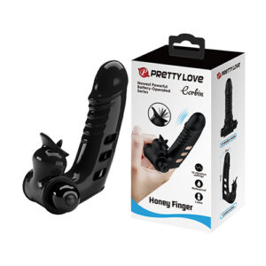 Pretty Love Corbin Honey Finger Vibrator - Black