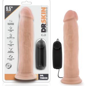Blush Dr. Skin Dr. Throb 9.5" Cock w/Suction Cup - Vanilla