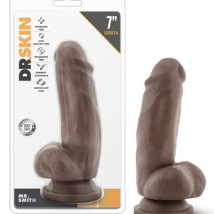 Blush Dr. Skin Mr. Smith 7" Dildo w/Suction Cup - Chocolate