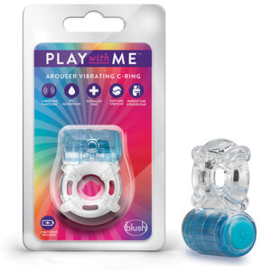 NO ETA Blush Play with Me One Night Stand Vibrating C Ring - Blue