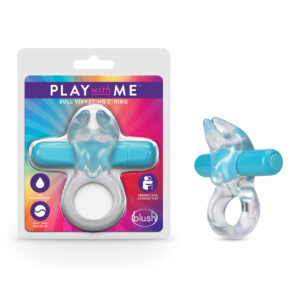 Blush Play With Me Bull Vibrating C Ring - Blue