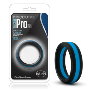 Blush Performance Silicone Go Pro Cock Ring - Black/Blue