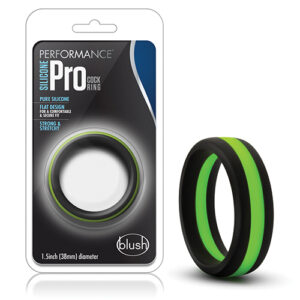 Blush Performance Silicone Go Pro Cock Ring - Black/Green