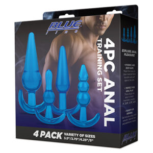 Blue Line C & B 4 pc Anal Training Set - Jelly Blue