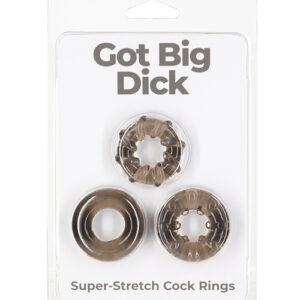 Got Big Dick 3 Pack Cock Rings - Black