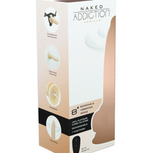 Naked Addiction 8" Rotating & Vibrating Dong - Flesh