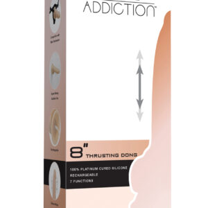 Naked Addiction 9" Thrusting Dong w/Remote - Flesh