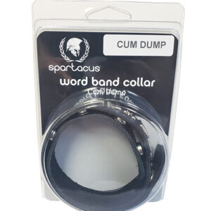 Spartacus CUM DUMP Leather Collar - Black