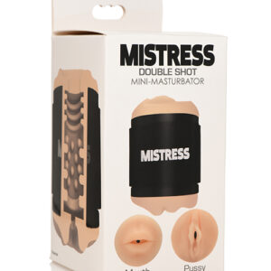 Curve Toys Mistress Double Shot Mini Masturbator Mouth & Pussy  - Light