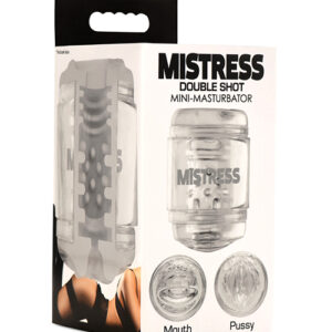 Curve Toys Mistress Double Shot Mini Masturbator Mouth & Pussy  - Clear