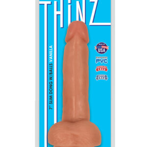 Curve Toys Thinz 7" Slim Dong w/Balls - Vanilla