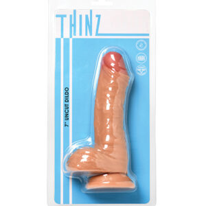 Curve Toys Thinz 7" Uncut Dildo w/Balls - Light