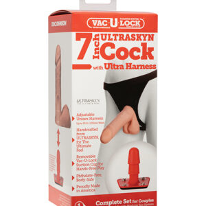 Ultra Harness 2 w/7" Ultraskyn Cock - White