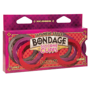 Japanese Bondage Silicone Cuffs Large - Purple