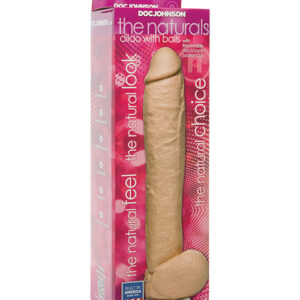 The Naturals 12" Cock w/Balls - Flesh