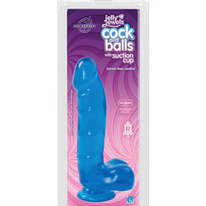 Jelly Cock w/Suction Cup - Blue