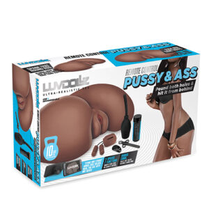 Luvdollz Remote Control Rechargeable Pussy & Ass w/Douche - Mocha