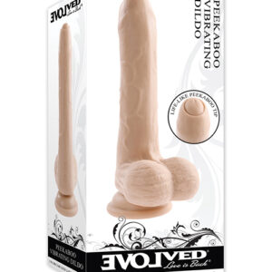 Evolved Peek A Boo Vibrating Dildo - Ivory
