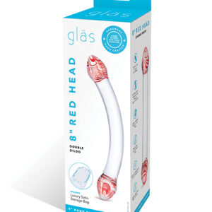Glas Red Head Double Glass Dildo