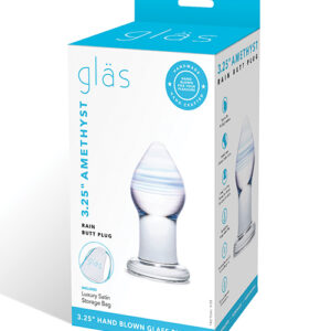 Glas Amethyst Rain Glass Butt Plug
