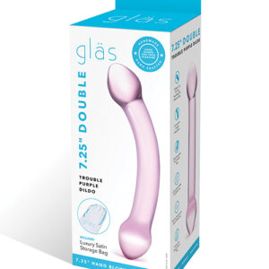 Glas Double Trouble Glass Dildo - Purple
