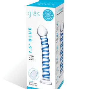 Glas Spiral Glass Dildo - Blue