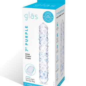 Glas Purple Rose Nubby Glass Dildo