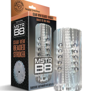 MSTR B8 Balls to the Wall Clear-View Beaded Stroker - Clear