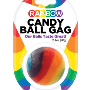 Rainbow Candy Ball Gag - Strawberry
