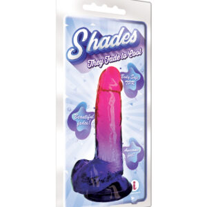 Shades Jelly TPR Gradient Dong Large - Pink/Plum