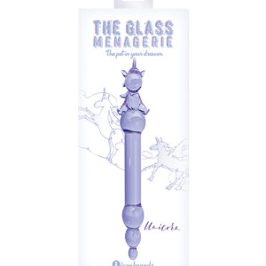 Glass Menagerie Unicorn Glass Dildo - Purple