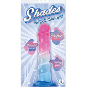 Shades Jelly Swirl TPR Gradient Dong Small - Pink/Blue