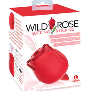 Wild Rose & Tongue Vibrator - Red