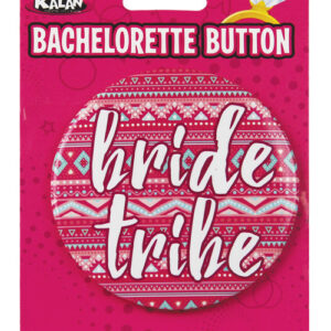 Bachelorette Button - Bride Tribe Pink/White
